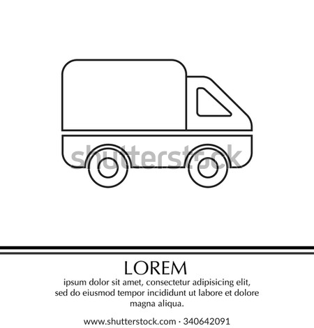 Delivery Truck line icon. Vector illustration.