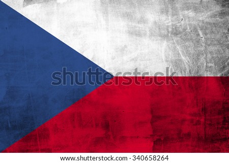  Grunge Czech flag. 