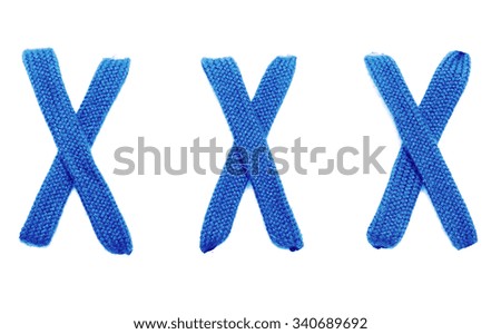 Multi Colored shoelaces on a white background