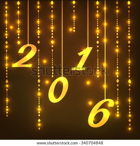 Vector Illustration of dectroated text for Happy new year.