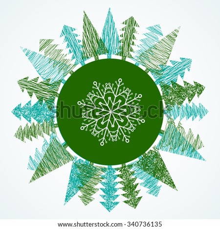Winter and Christmas themed element. Vector illustration for your graphic design.