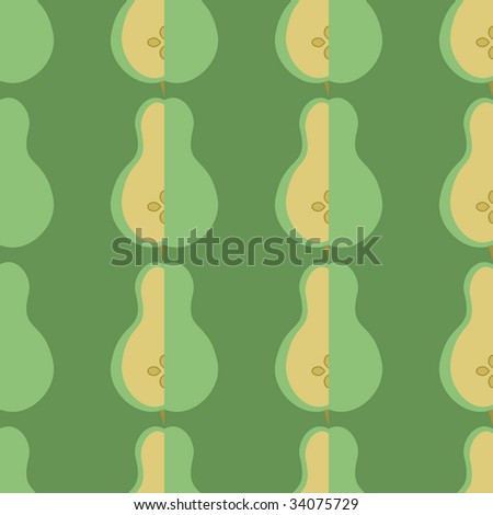 Retro pears seamless background pattern