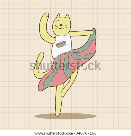 animal dancing cartoon theme elements