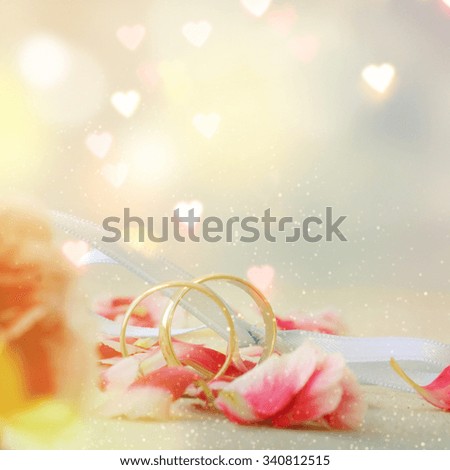 wedding ring with petals