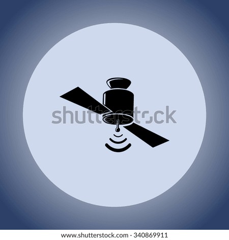 Satellite sign icon, vector illustration. Flat design style