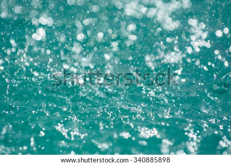 Bokeh backgrounds blue water splash.