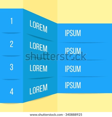 Modern arrow infographics element origami style