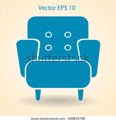 comfortable armchair vector illustration