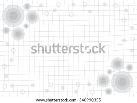 Gray Grid White Background with Circle Vector illustration