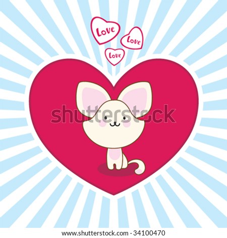Vector cute love illustration