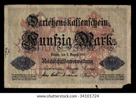 vintage German note