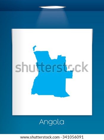 A Map of the country of Angola