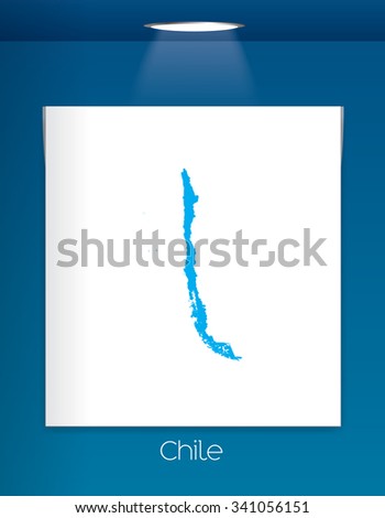 A Map of the country of Chile