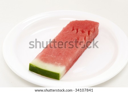 watermelon slice on a plate
