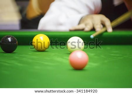 Ball and Snooker Player