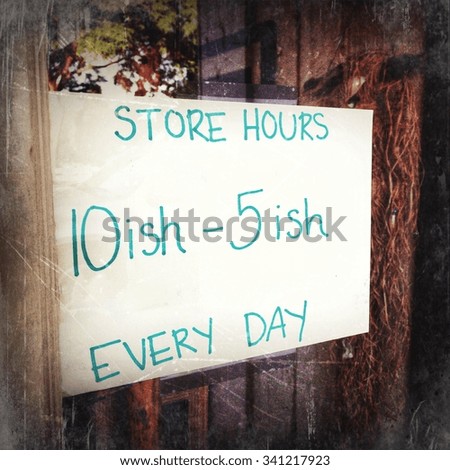 Funny Store Hours Sign