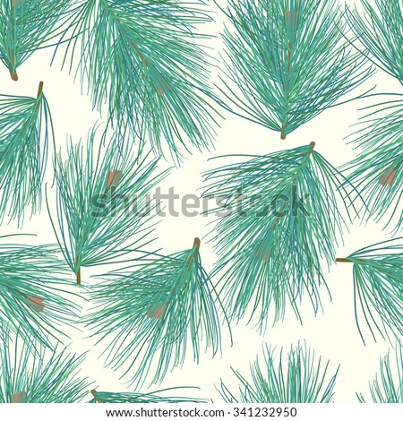 Seamless pine-tree vector background pattern