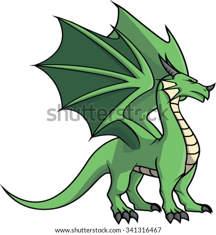 Green Dragon illustration design