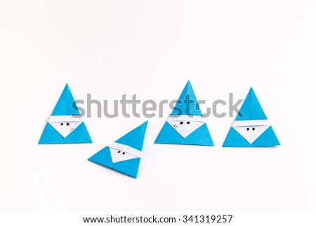 Origami Santa Claus paper craft