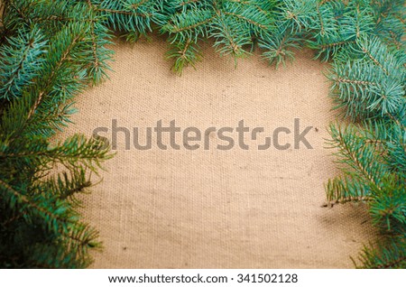 Christmas background on a wooden rustic old table,horizontal photo