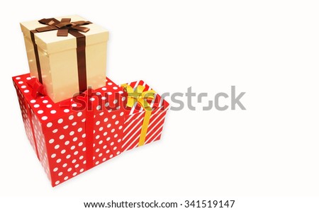 Gift boxes for Christmas day,this image have empty space for text.