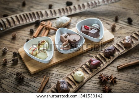 Swiss chocolate candies