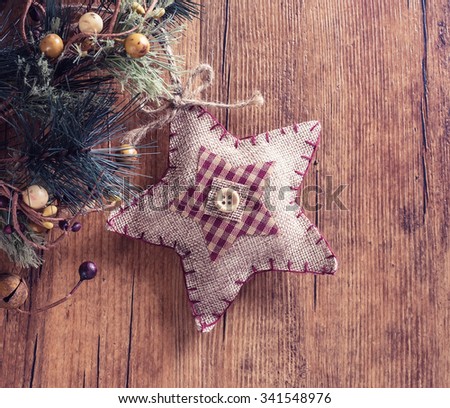 Christmas decoration handmade star-shaped