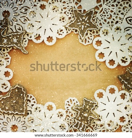 homemade gingerbreads on wooden table