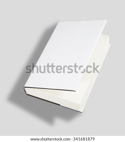 Blank book white cover with clipping path