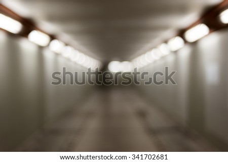 An underground tunnel high angle with light