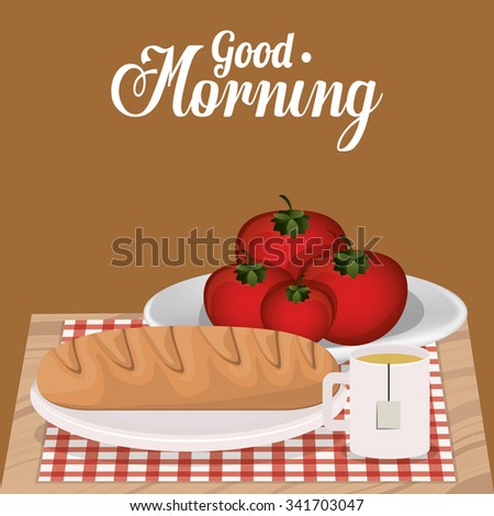 good morning breakfast design, vector illustration eps10 graphic 