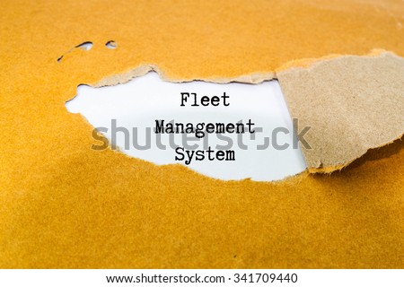 Fleet management system on brown envelope  Royalty-Free Stock Photo #341709440
