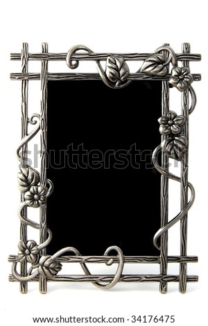 empty picture frame isolated on a white background