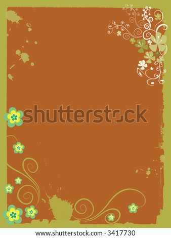 blank page with spring flowers