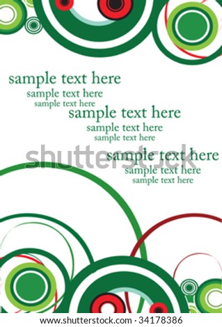 green and red  decorative design with place for text
