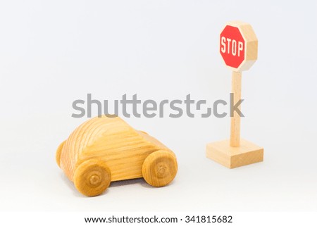Traffic sign and car