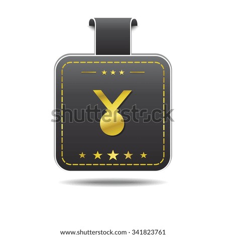 Medal golden Vector Icon Design