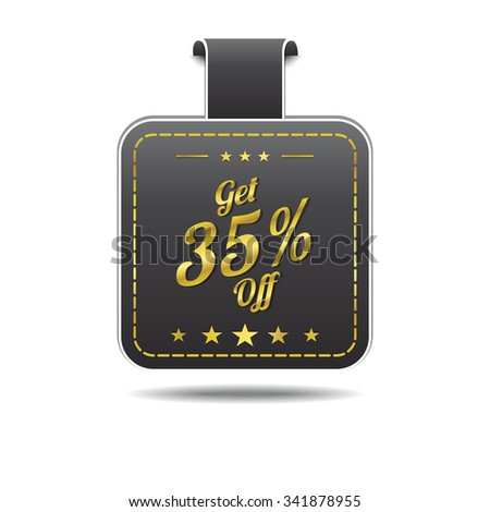 Get 35 percent golden Vector Icon Design