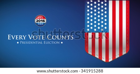 Presidential election 2016 banner or poster