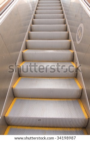 escalator stairway in open air