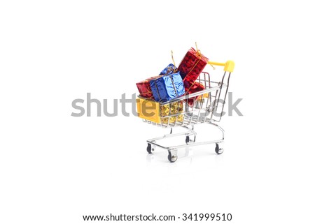 Gifts in the shopping cart