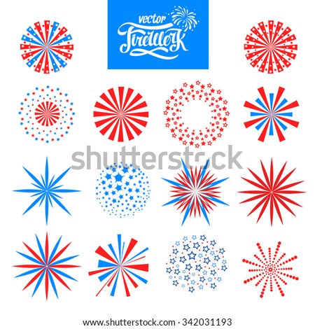 Set of Vector holiday firework