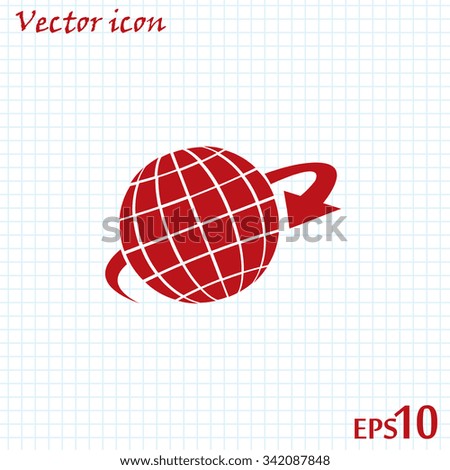 Vector illustration of globe 