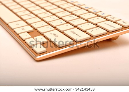 Modern keyboard design closeup view