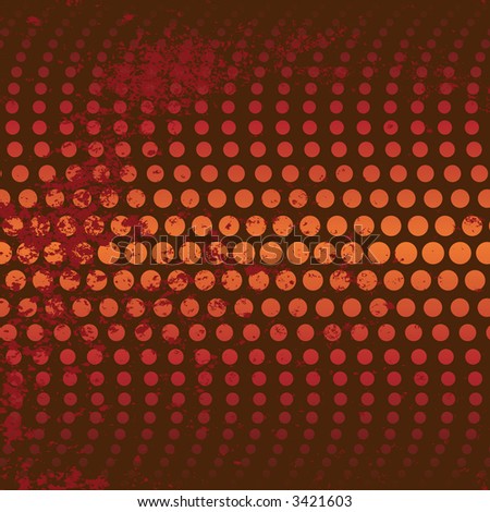 Red/Orange Circle Background with Grunge