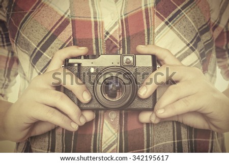 Photographer with a camera