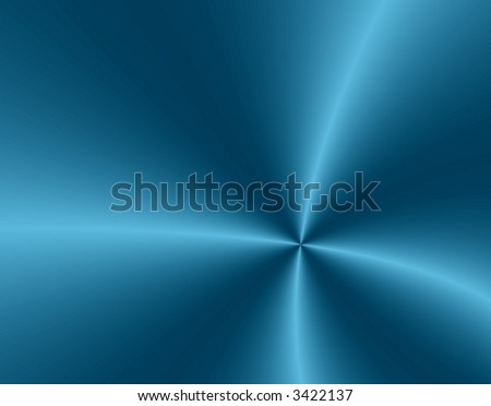 Fractal rendition of a blue shiny metal