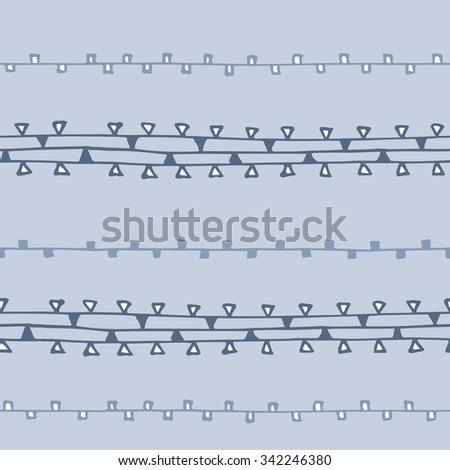 Ethnic abstract geometric pattern in black and white, vector