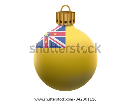 niue christmas ball isolated