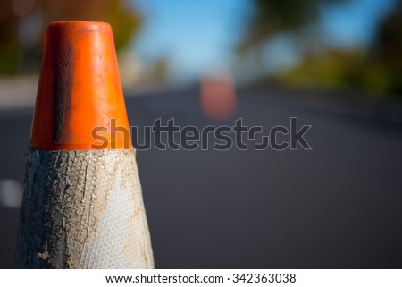 Orange Traffic Cone Royalty-Free Stock Photo #342363038